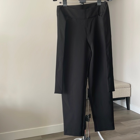 BLACK DRESS PANTS WITH TIE - Picture 1 of 6